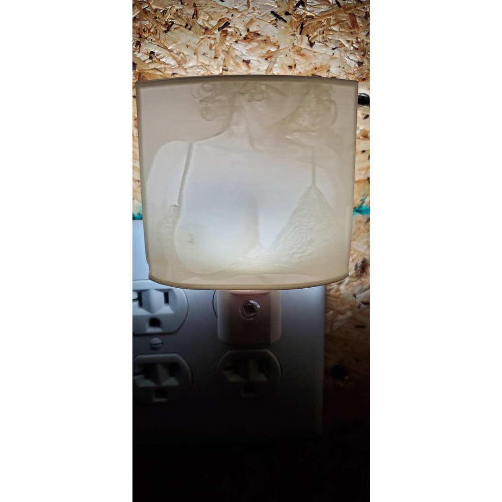 Custom Original Art 3D Lithophane Beautiful Bra Nude Model Breast Night Light